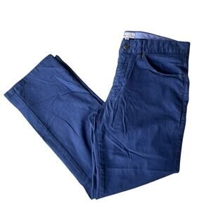 PETER MILLAR Pants Mens 33 Blue Sateen Five Pocket Chino Straight Preppy